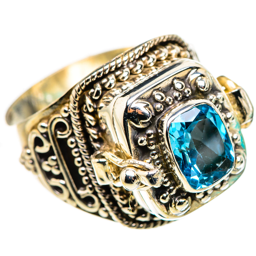 Swiss Blue Topaz Rings handcrafted by Anasilvercos - RING132231 - Photo 2