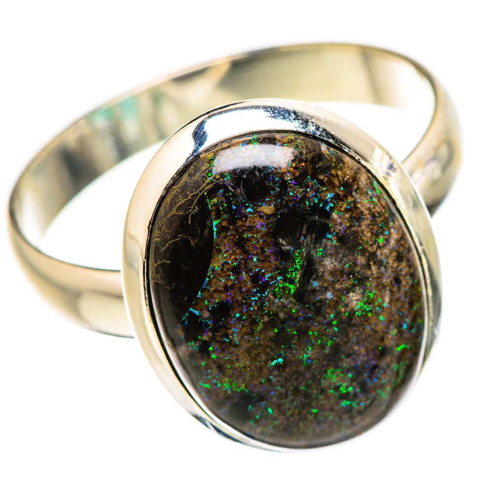 Andamooka Opal Rings handcrafted by Anasilvercos - RING132242 - Photo 2