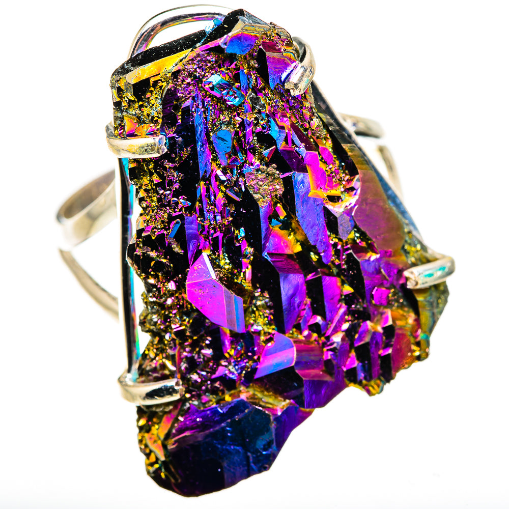Titanium Sunshine Druzy Rings handcrafted by Anasilvercos - RING132256 - Photo 2