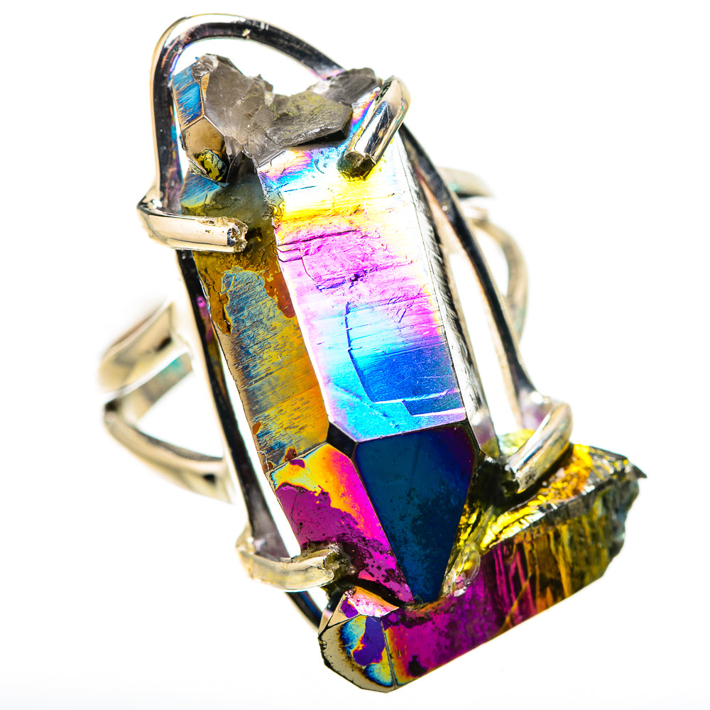 Titanium Sunshine Druzy Rings handcrafted by Anasilvercos - RING132322 - Photo 2
