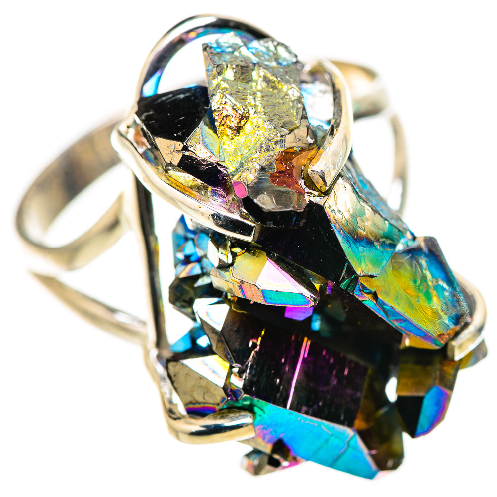 Titanium Sunshine Druzy Rings handcrafted by Anasilvercos - RING132340 - Photo 2