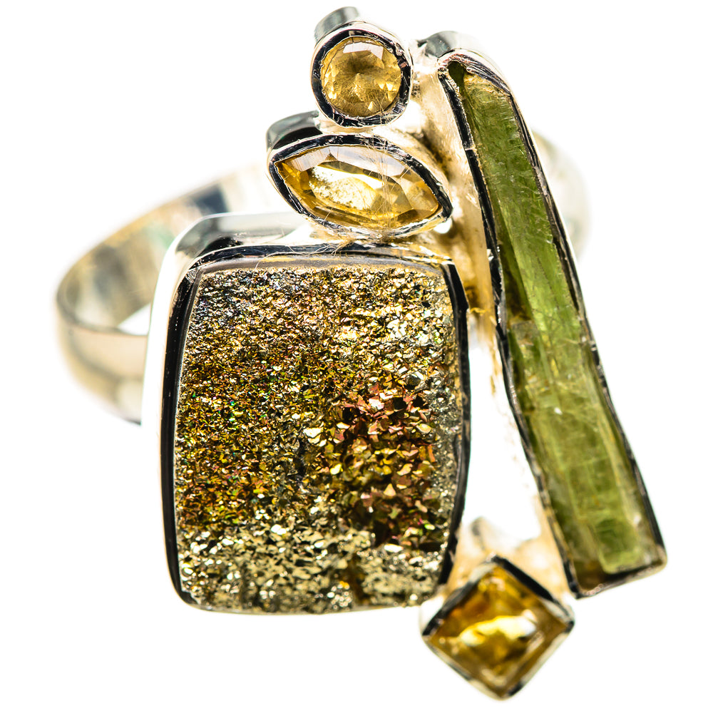 Spectro Pyrite Druzy Rings handcrafted by Anasilvercos - RING132407 - Photo 2