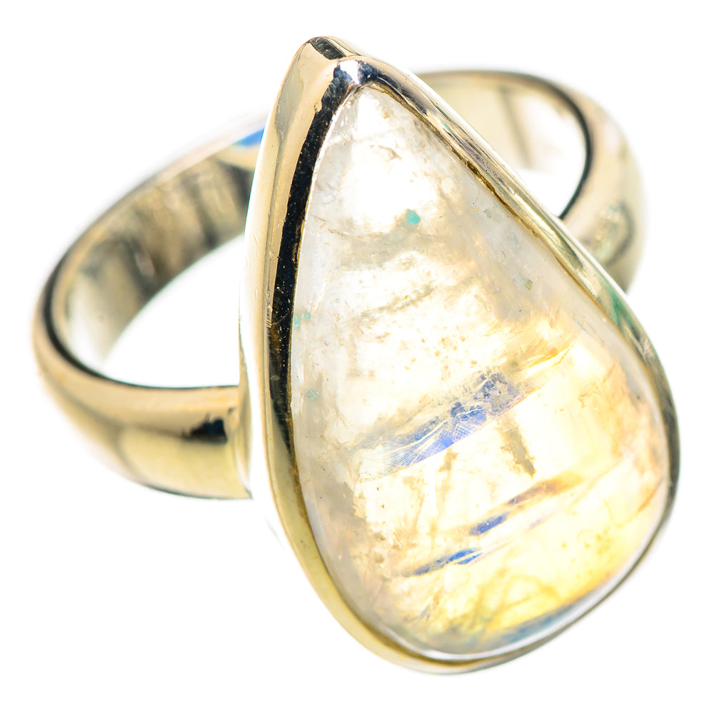 Rainbow Moonstone Rings handcrafted by Anasilvercos - RING132425 - Photo 2