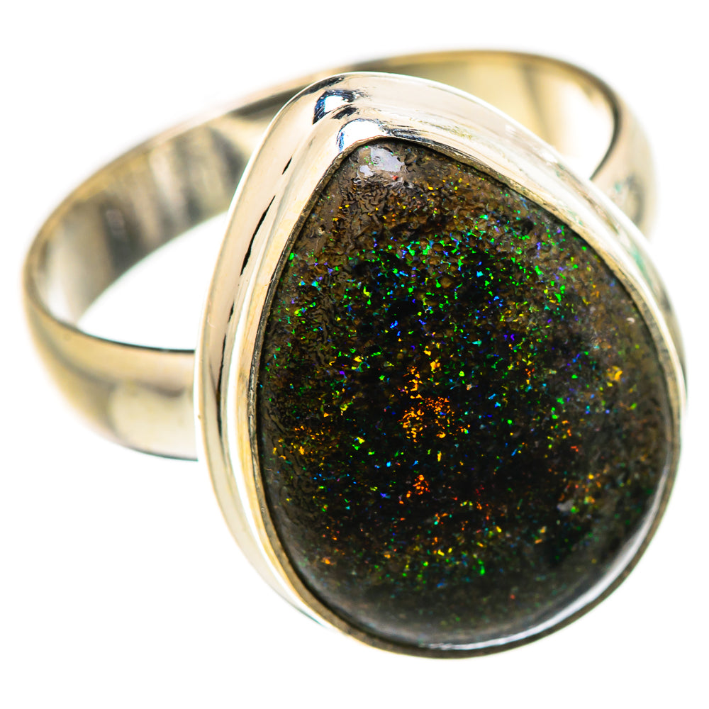Andamooka Opal Rings handcrafted by Anasilvercos - RING132428 - Photo 2