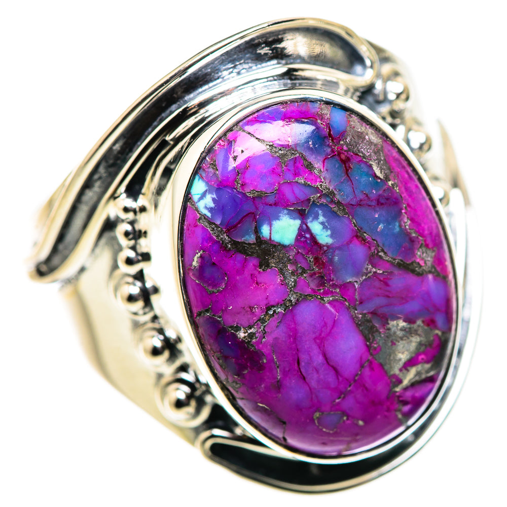 Purple Copper Composite Turquoise Rings handcrafted by Anasilvercos - RING132473 - Photo 2