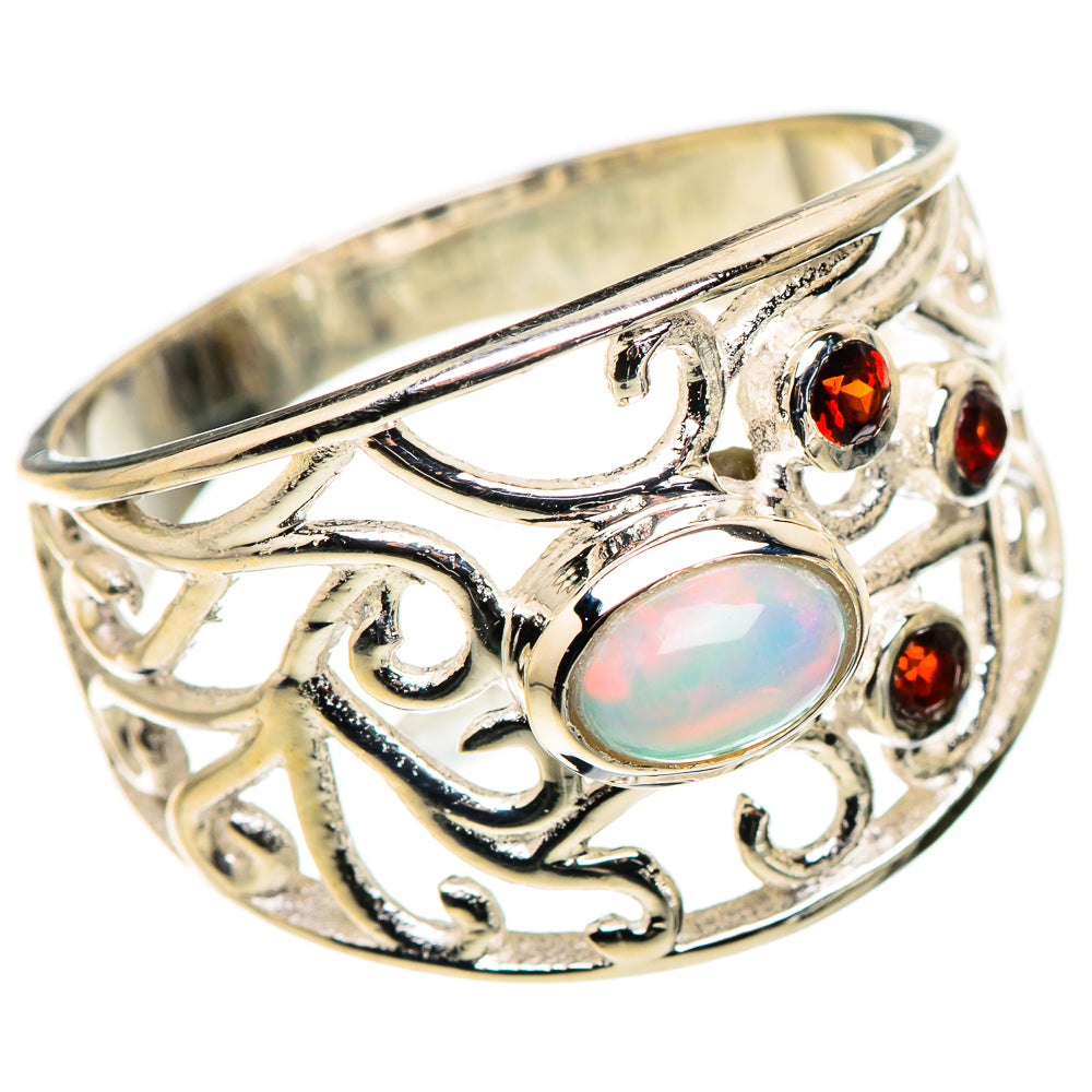 Ethiopian Opal Rings handcrafted by Anasilvercos - RING132491 - Photo 2