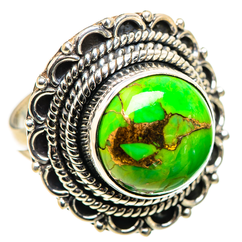 Green Copper Composite Turquoise Rings handcrafted by Anasilvercos - RING132508 - Photo 2