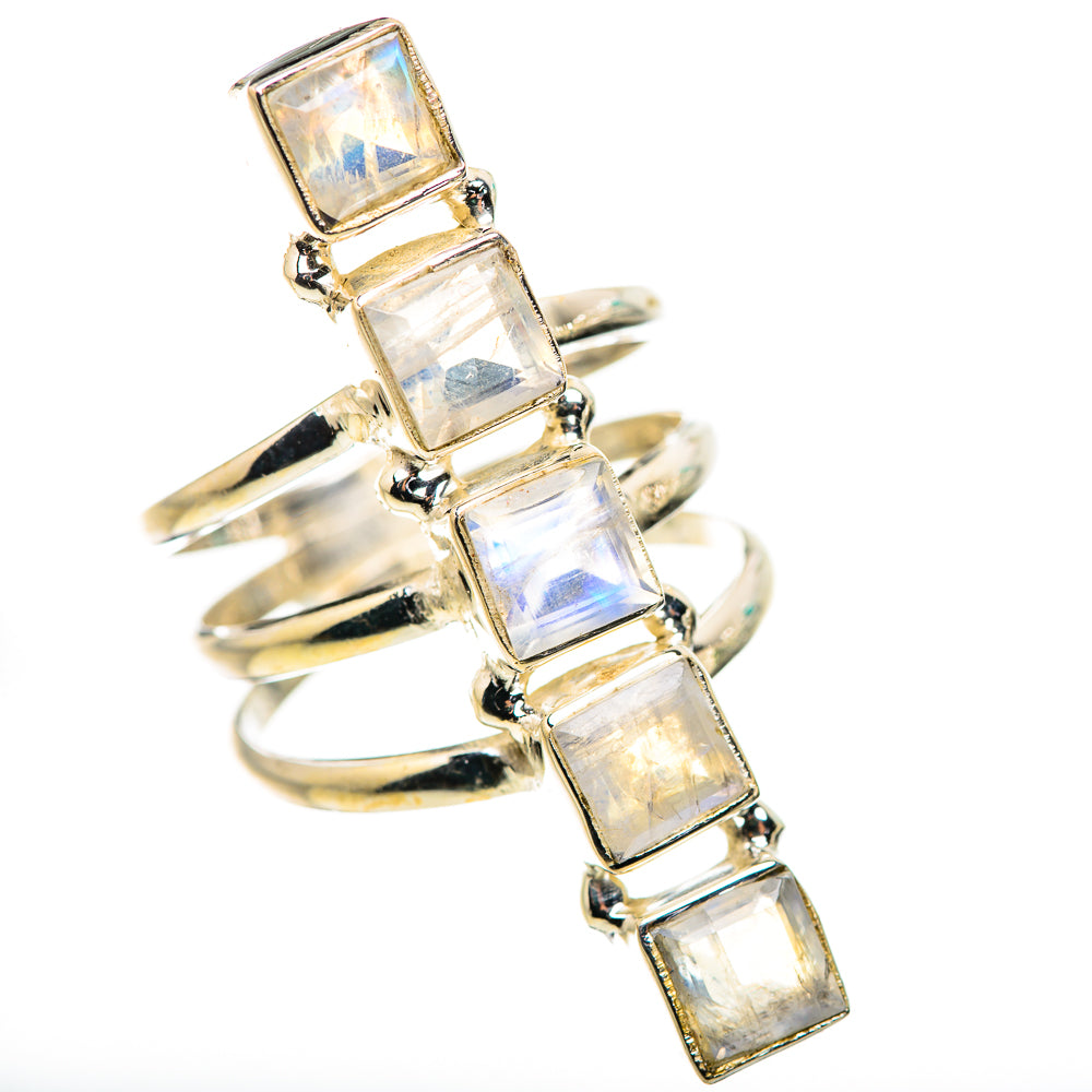 Rainbow Moonstone Rings handcrafted by Anasilvercos - RING132537 - Photo 2