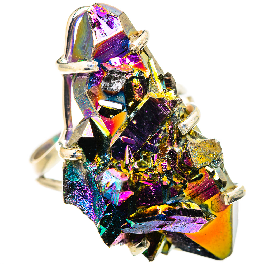 Titanium Sunshine Druzy Rings handcrafted by Anasilvercos - RING132541 - Photo 2