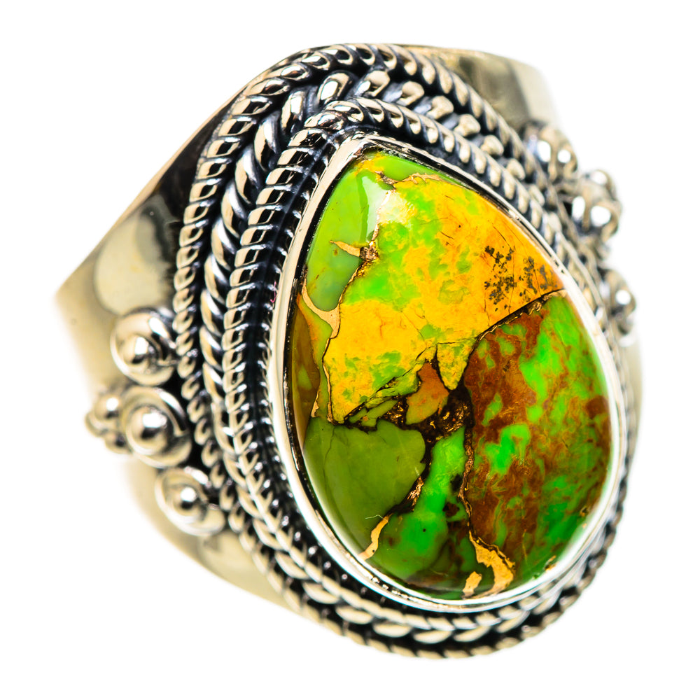 Green Copper Composite Turquoise Rings handcrafted by Anasilvercos - RING132632 - Photo 2