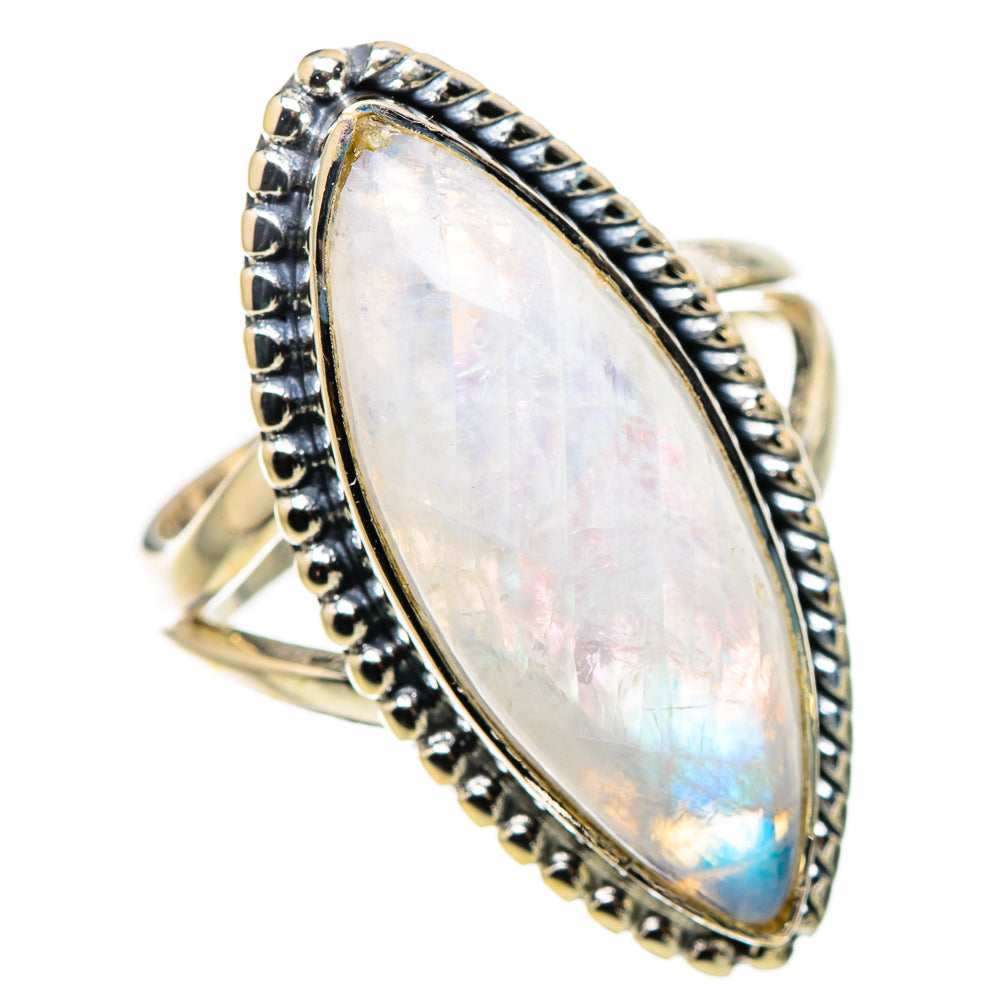 Rainbow Moonstone Rings handcrafted by Anasilvercos - RING132661 - Photo 2