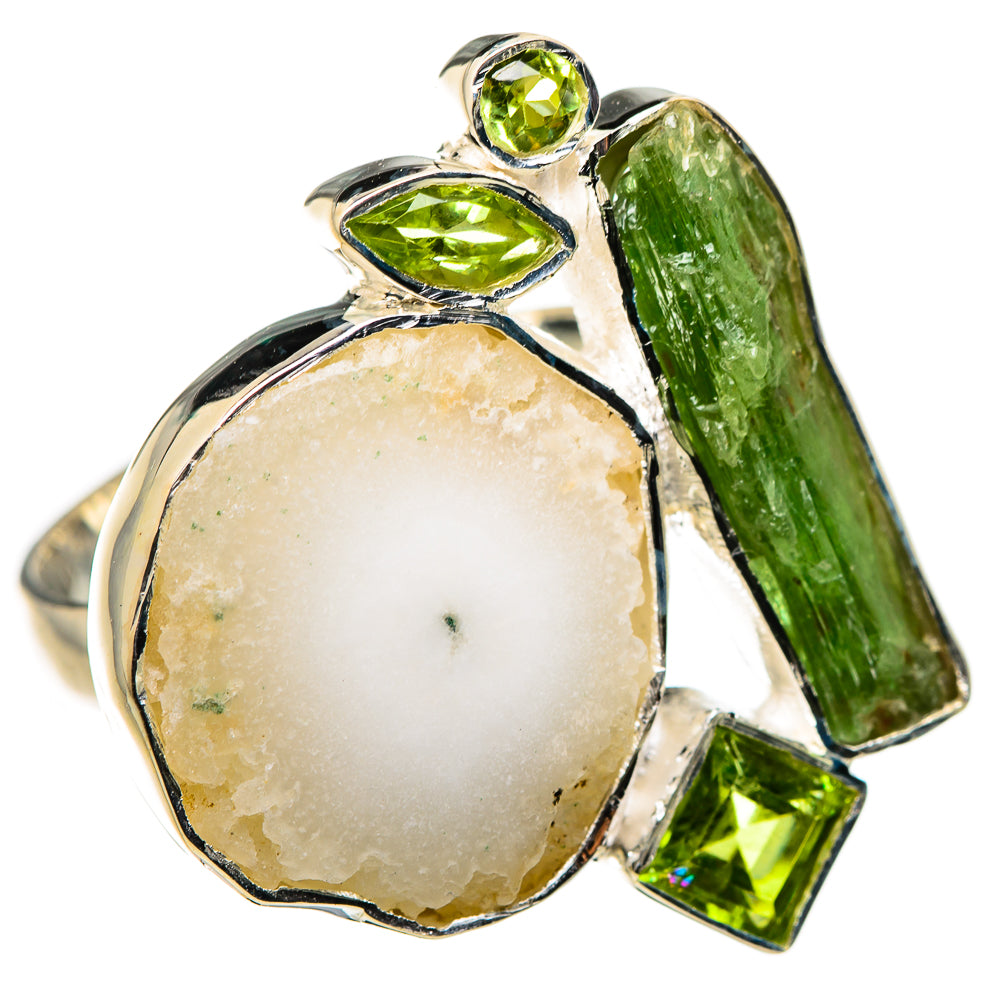 White Solar Quartz Rings handcrafted by Anasilvercos - RING132675 - Photo 2