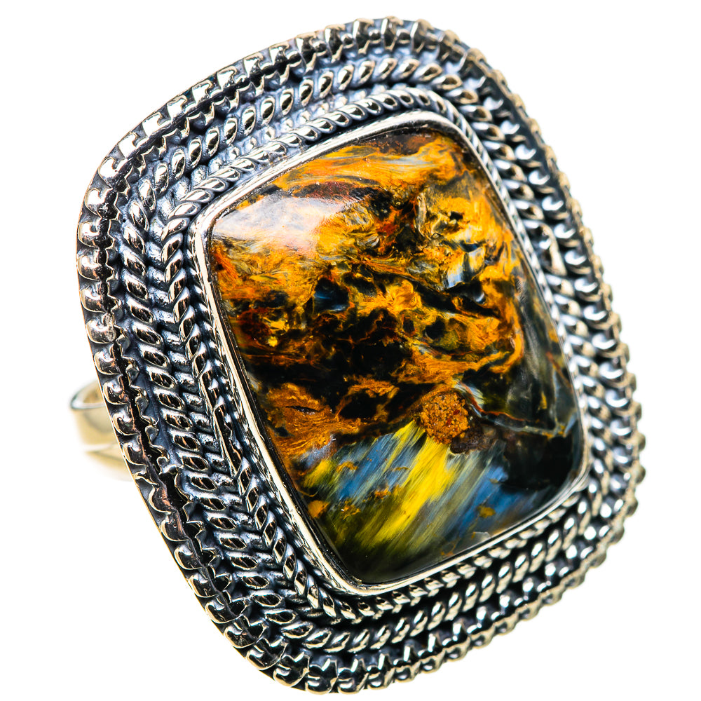 Golden Pietersite Rings handcrafted by Anasilvercos - RING132731 - Photo 2