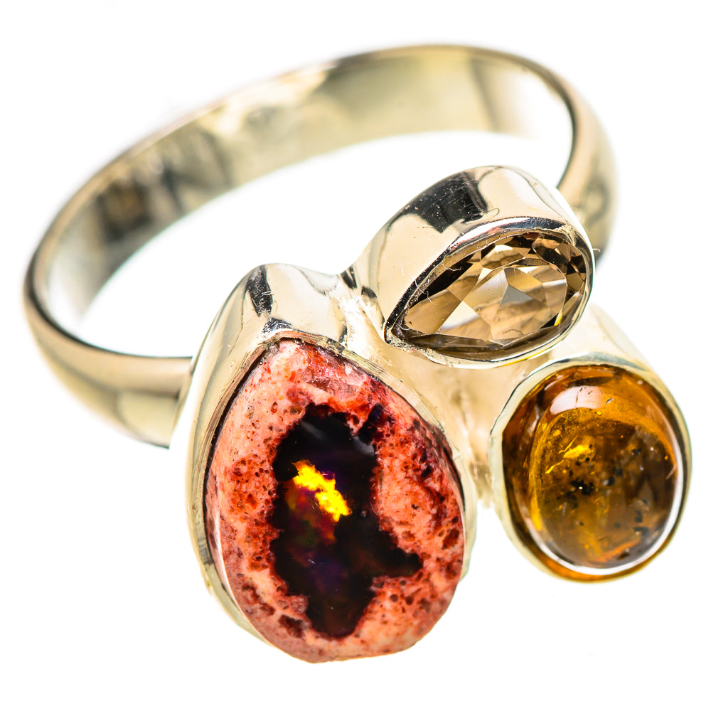 Mexican Fire Opal Rings handcrafted by Anasilvercos - RING132786 - Photo 2