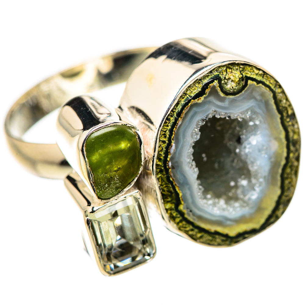 Coconut Geode Druzy Rings handcrafted by Anasilvercos - RING132830 - Photo 2