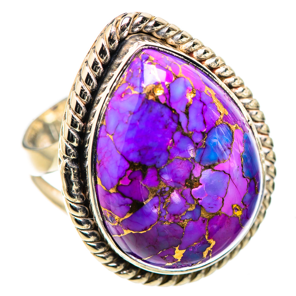Purple Copper Composite Turquoise Rings handcrafted by Anasilvercos - RING132837 - Photo 2