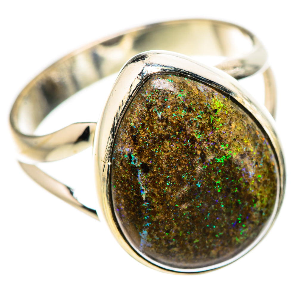 Andamooka Opal Rings handcrafted by Anasilvercos - RING132841 - Photo 2