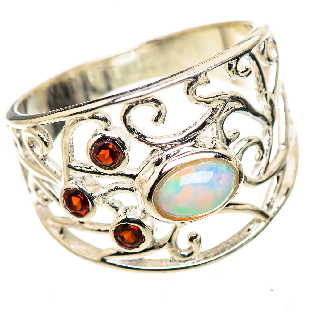 Ethiopian Opal Rings handcrafted by Anasilvercos - RING132890 - Photo 2