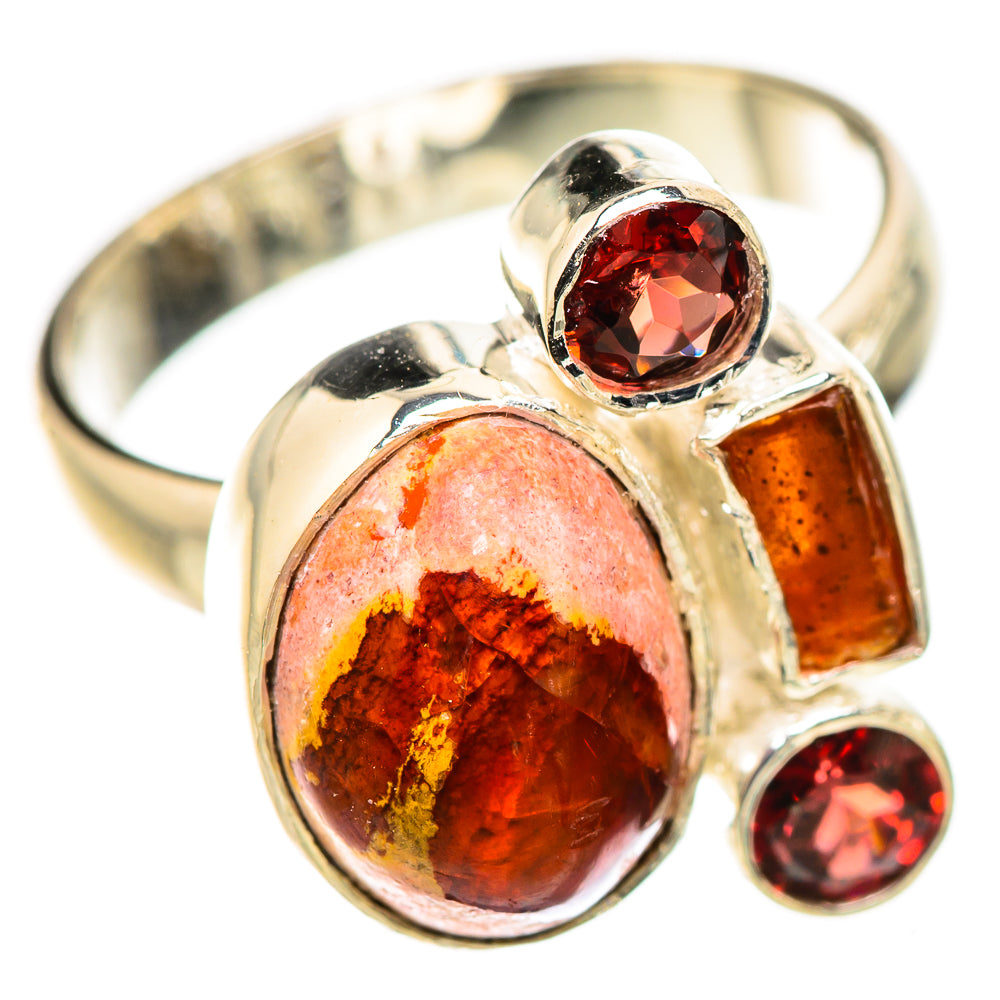 Mexican Fire Opal Rings handcrafted by Anasilvercos - RING132891 - Photo 2
