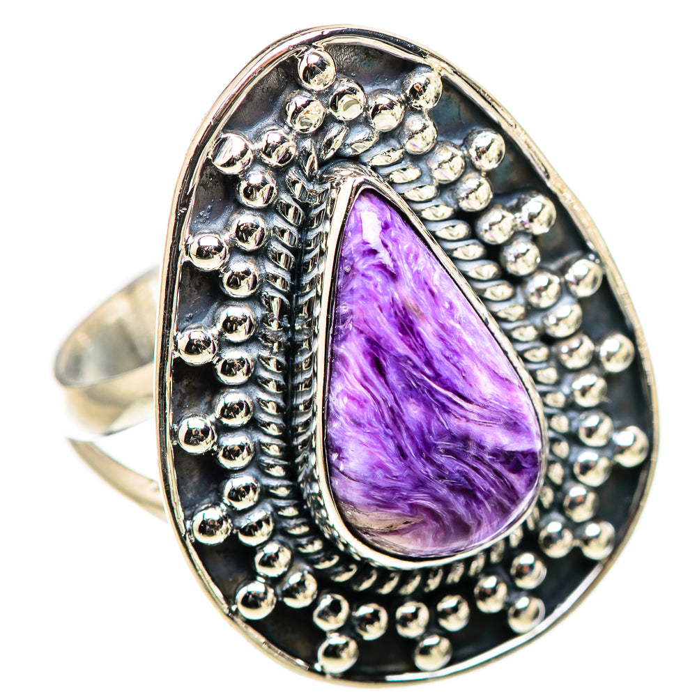 Charoite Rings handcrafted by Anasilvercos - RING132906 - Photo 2