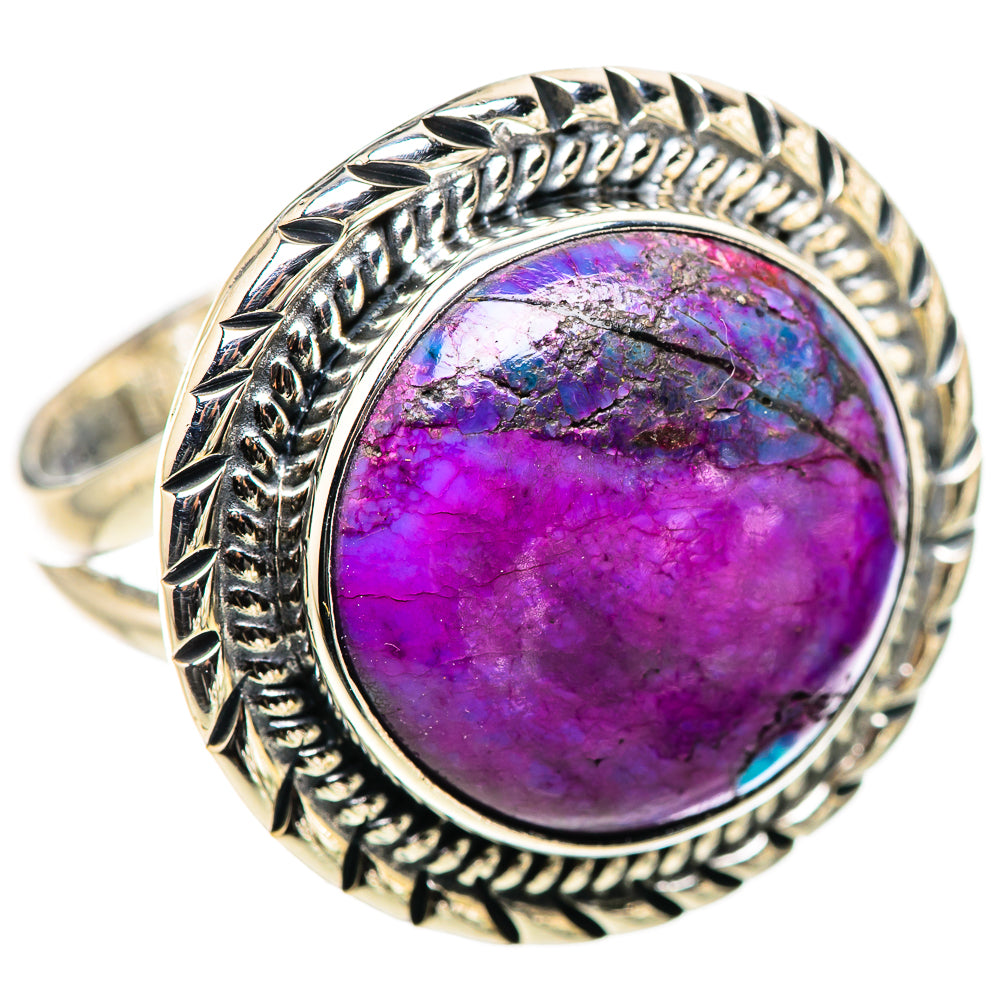 Purple Copper Composite Turquoise Rings handcrafted by Anasilvercos - RING132907 - Photo 2