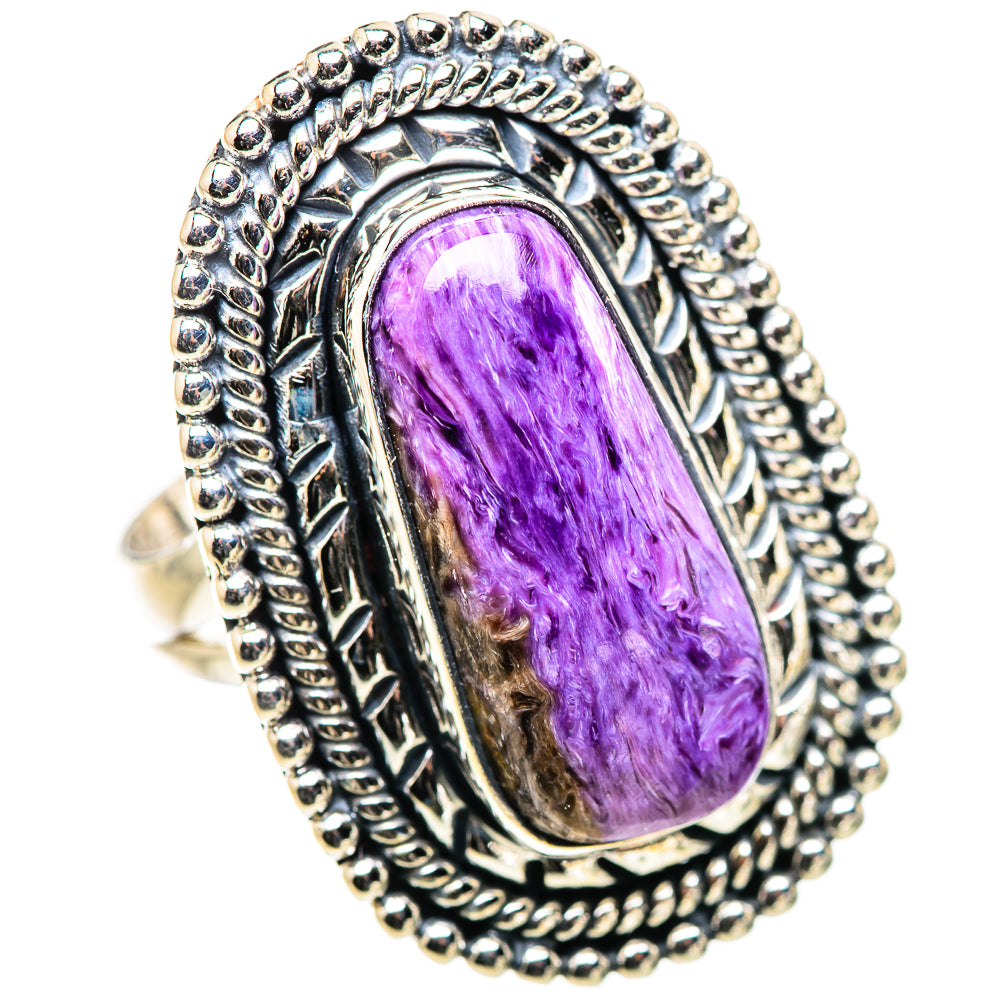 Charoite Rings handcrafted by Anasilvercos - RING132912 - Photo 2