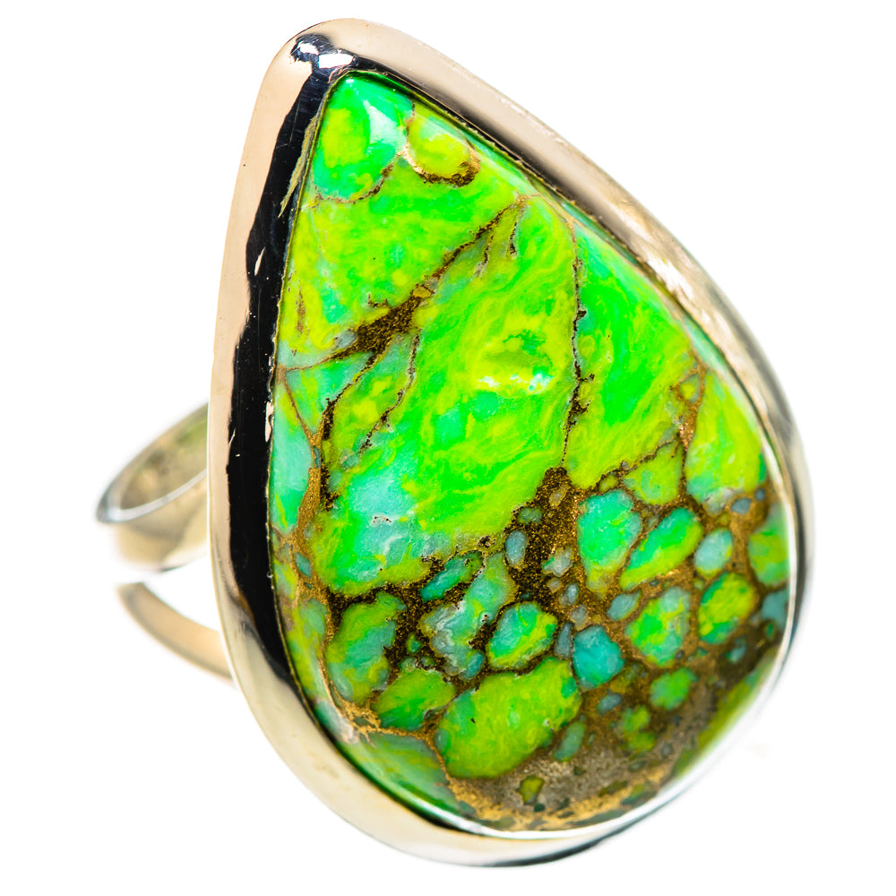 Green Copper Composite Turquoise Rings handcrafted by Anasilvercos - RING132936 - Photo 2
