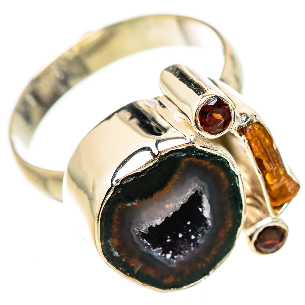 Coconut Geode Druzy Rings handcrafted by Anasilvercos - RING133036 - Photo 2
