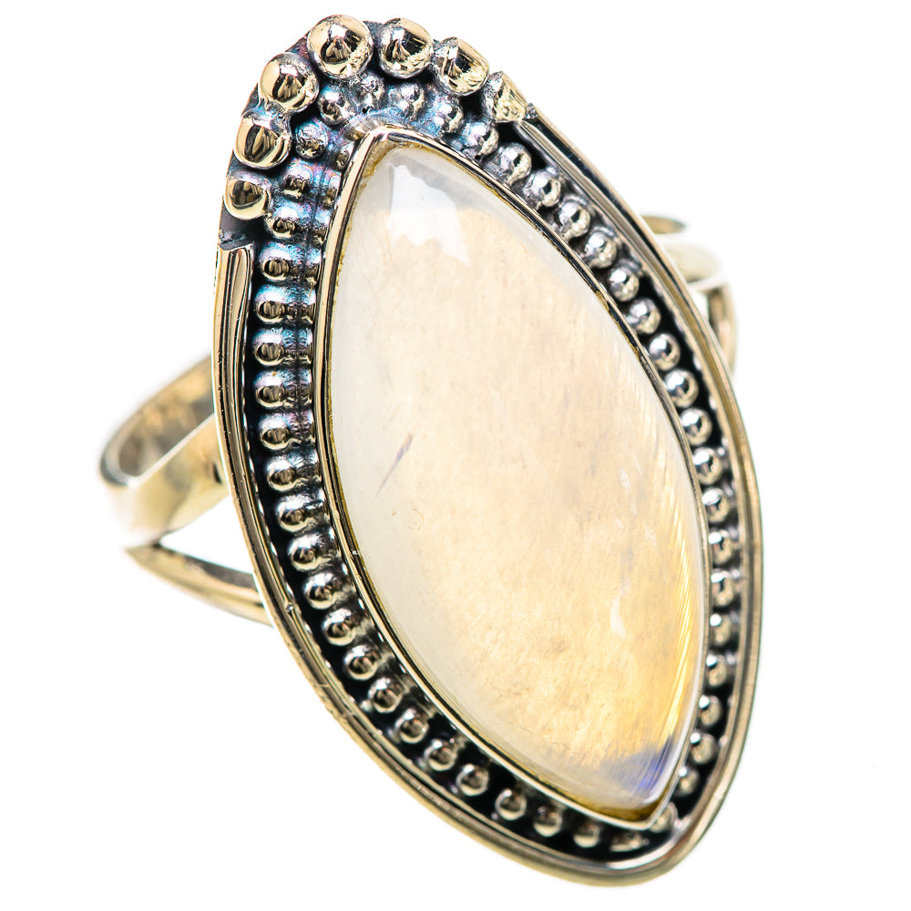 Rainbow Moonstone Rings handcrafted by Anasilvercos - RING133066 - Photo 2