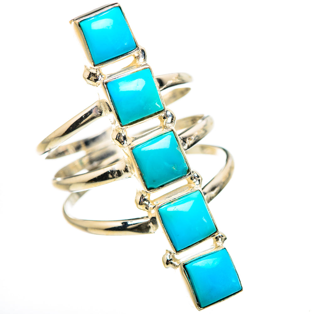 Sleeping Beauty Turquoise Rings handcrafted by Anasilvercos - RING133120 - Photo 2