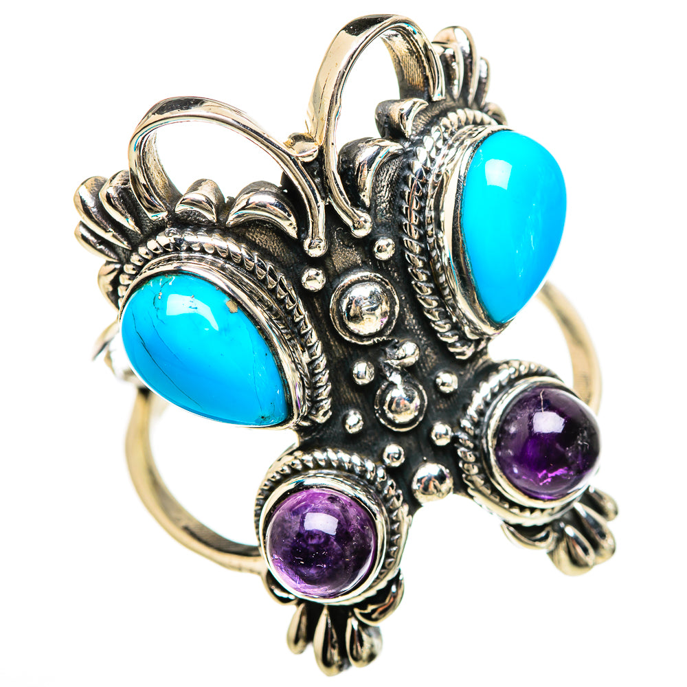 Sleeping Beauty Turquoise Rings handcrafted by Anasilvercos - RING133135 - Photo 2