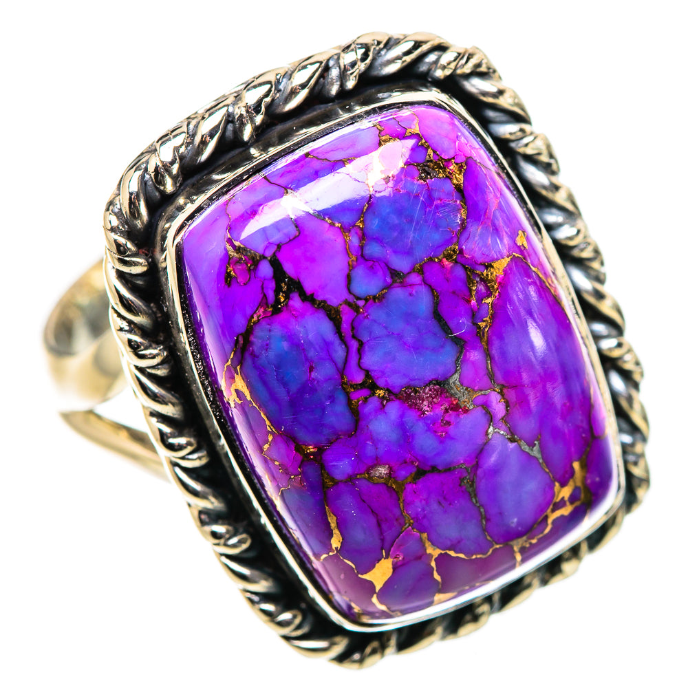 Purple Copper Composite Turquoise Rings handcrafted by Anasilvercos - RING133179 - Photo 2