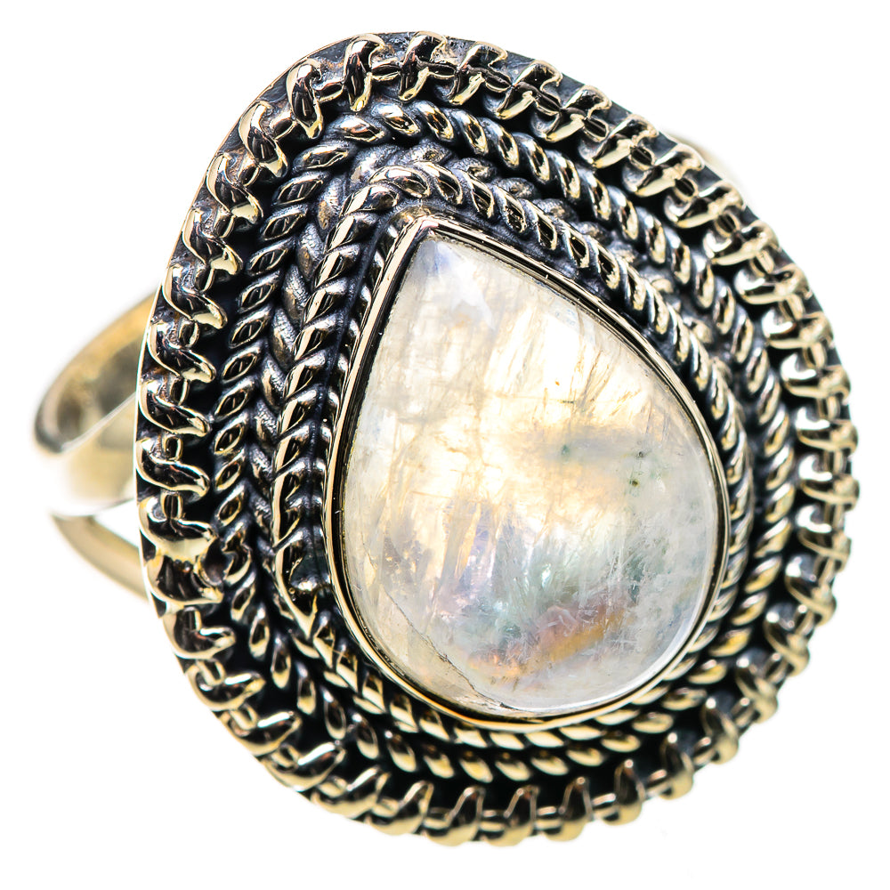 Rainbow Moonstone Rings handcrafted by Anasilvercos - RING133183 - Photo 2