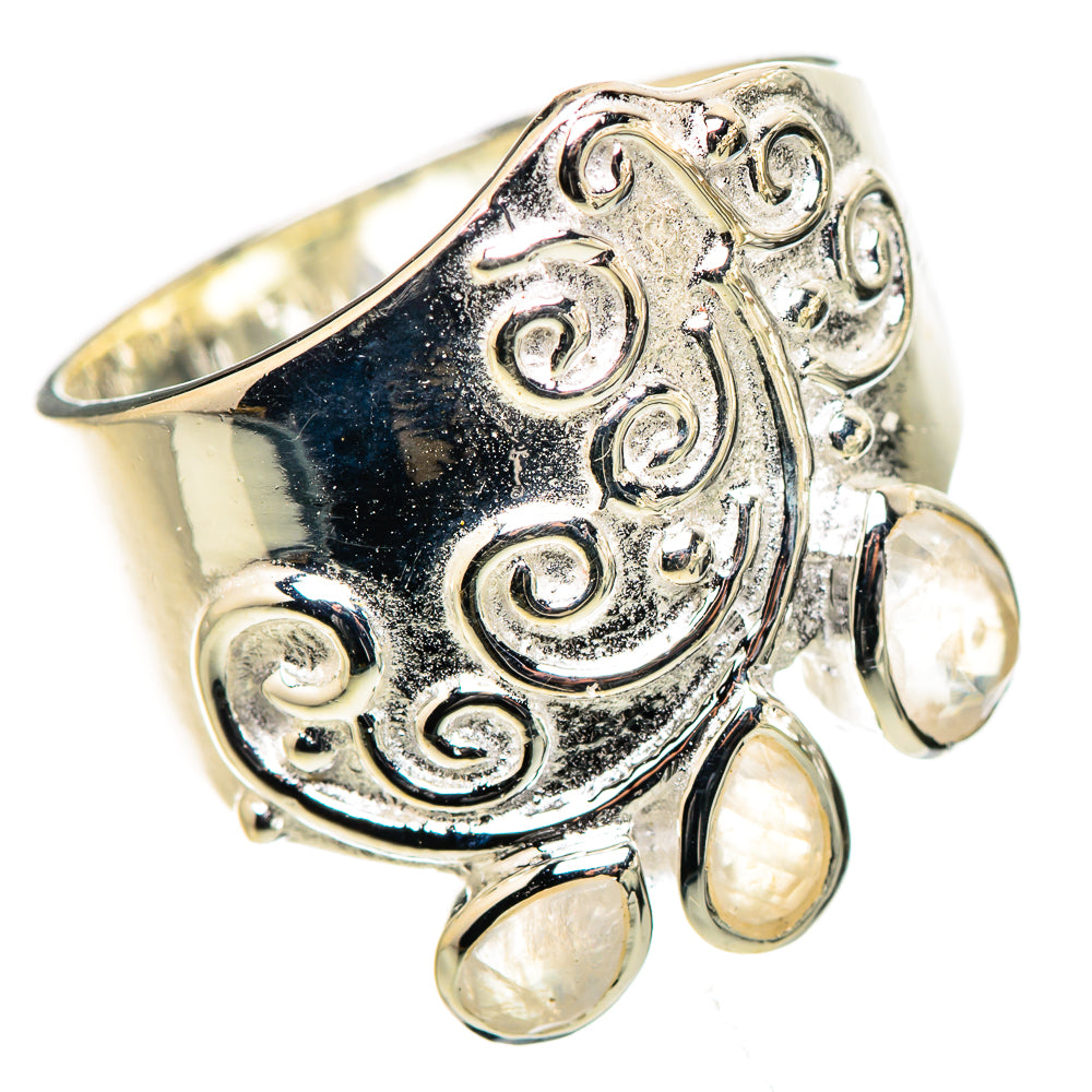 Rainbow Moonstone Rings handcrafted by Anasilvercos - RING133208 - Photo 2