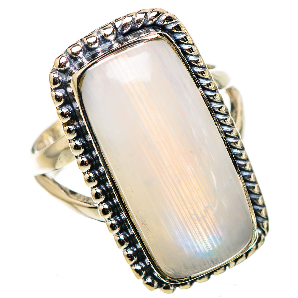 Rainbow Moonstone Rings handcrafted by Anasilvercos - RING133253 - Photo 2