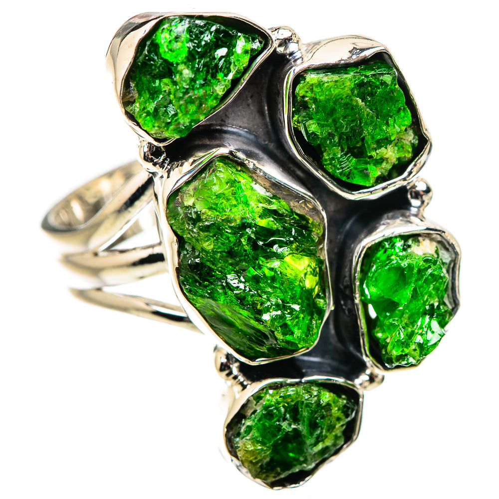 Chrome Diopside Rings handcrafted by Anasilvercos - RING133262 - Photo 2