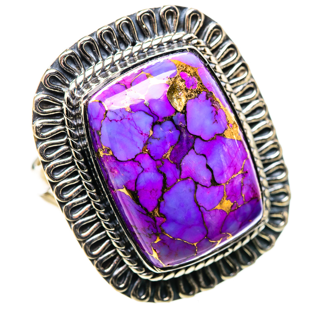 Purple Copper Composite Turquoise Rings handcrafted by Anasilvercos - RING133270 - Photo 2