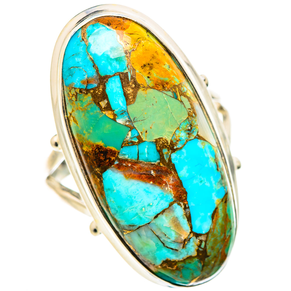 King Mohave Turquoise Rings handcrafted by Anasilvercos - RING133308 - Photo 2