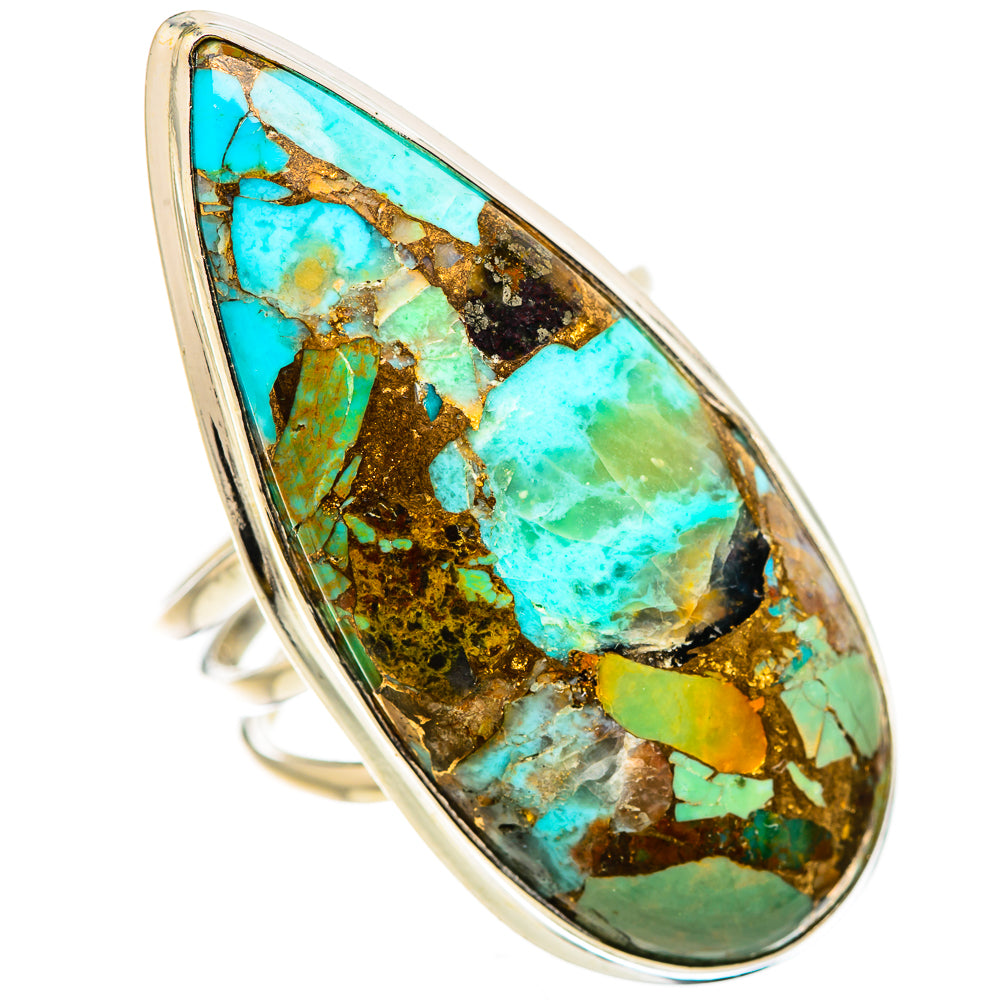 King Mohave Turquoise Rings handcrafted by Anasilvercos - RING133317 - Photo 2