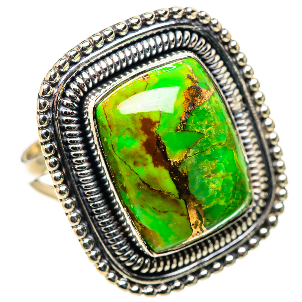 Green Copper Composite Turquoise Rings handcrafted by Anasilvercos - RING133320 - Photo 2