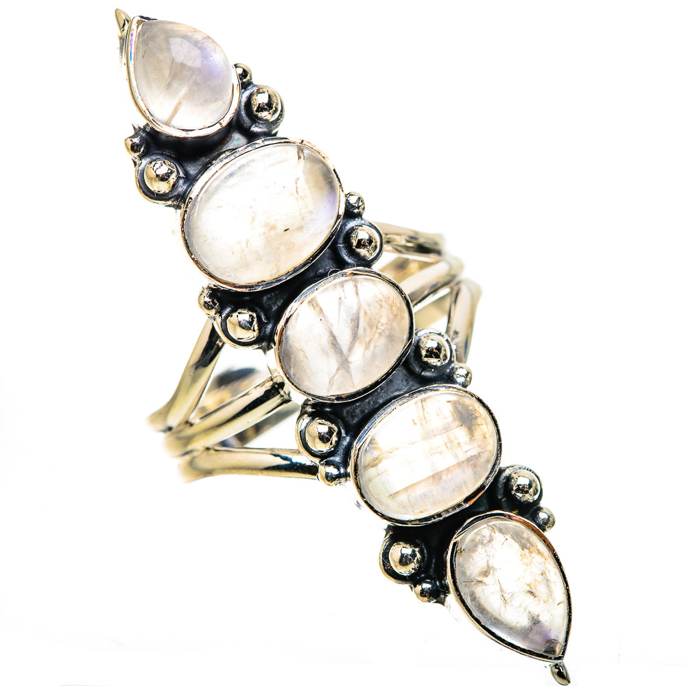 Rainbow Moonstone Rings handcrafted by Anasilvercos - RING133328 - Photo 2