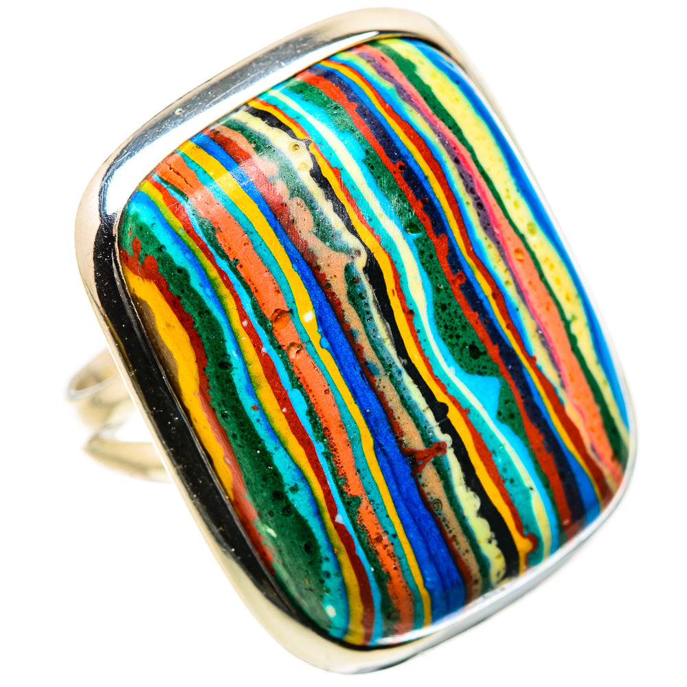 Rainbow Calsilica Rings handcrafted by Anasilvercos - RING133330 - Photo 2