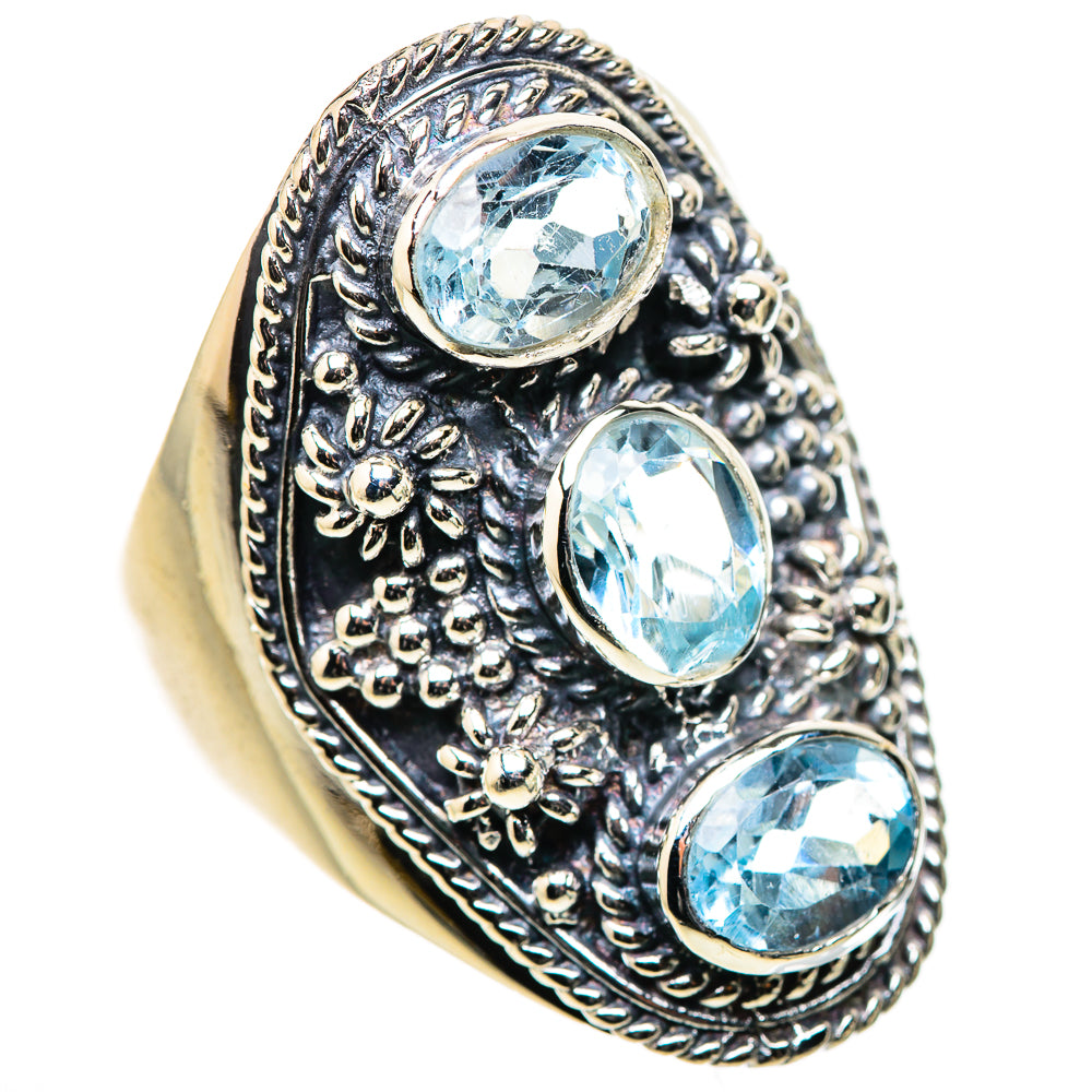 Blue Topaz Rings handcrafted by Anasilvercos - RING133332 - Photo 2