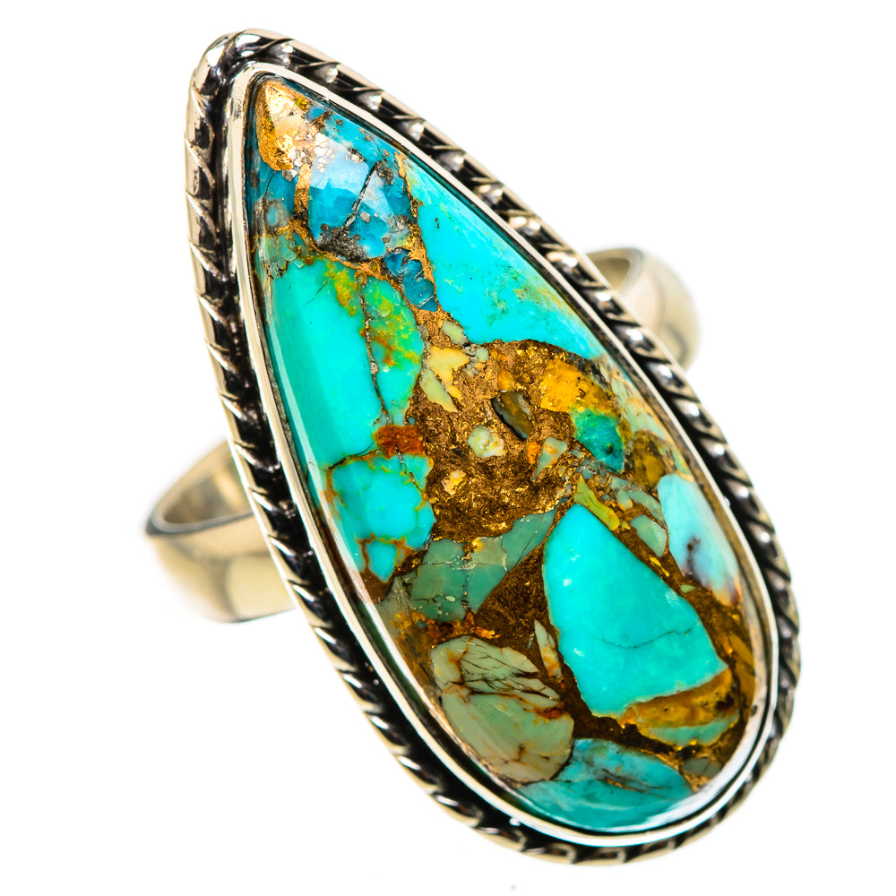 King Mohave Turquoise Rings handcrafted by Anasilvercos - RING133336 - Photo 2