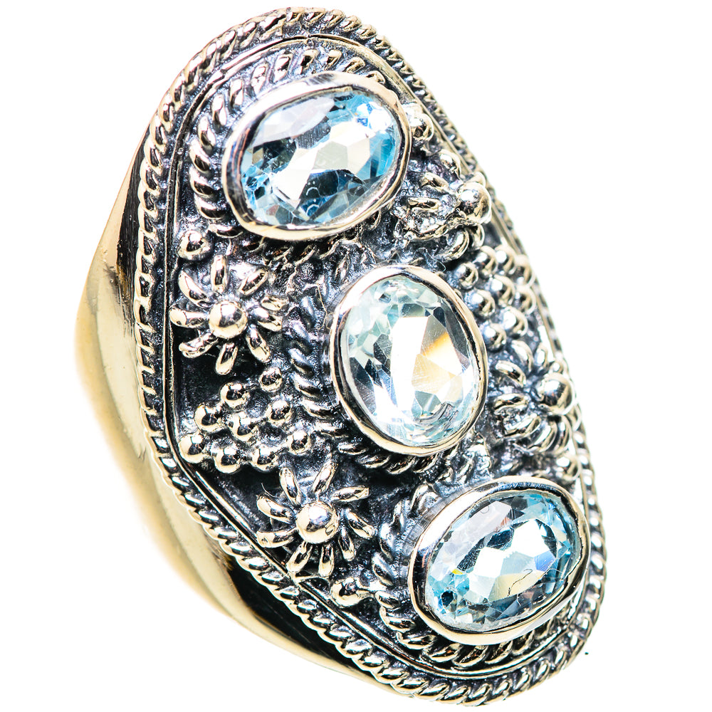 Blue Topaz Rings handcrafted by Anasilvercos - RING133351 - Photo 2