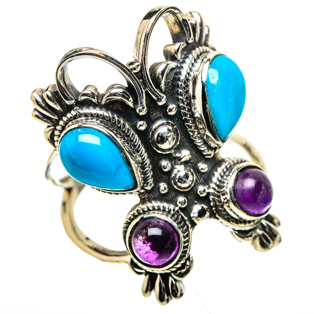 Sleeping Beauty Turquoise Rings handcrafted by Anasilvercos - RING133360 - Photo 2