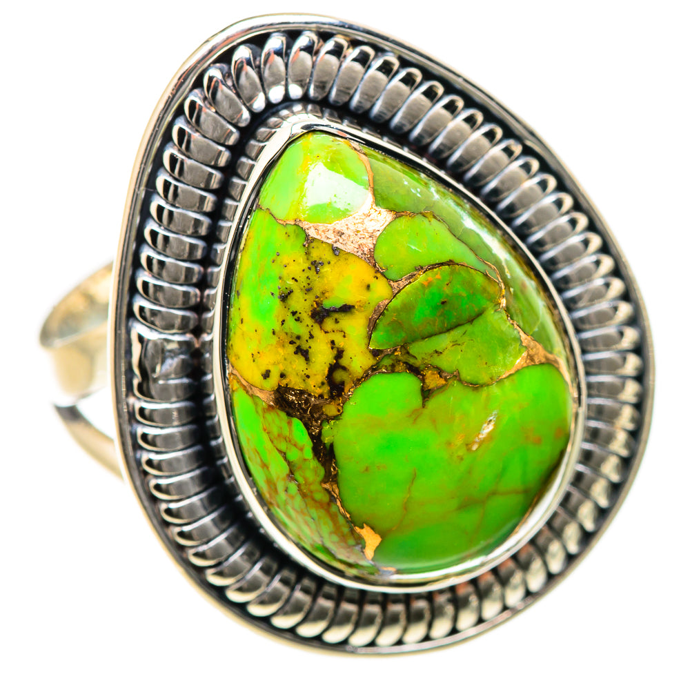 Green Copper Composite Turquoise Rings handcrafted by Anasilvercos - RING133367 - Photo 2