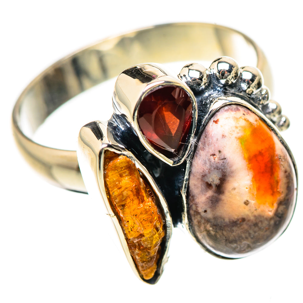 Mexican Fire Opal Rings handcrafted by Anasilvercos - RING133384 - Photo 2
