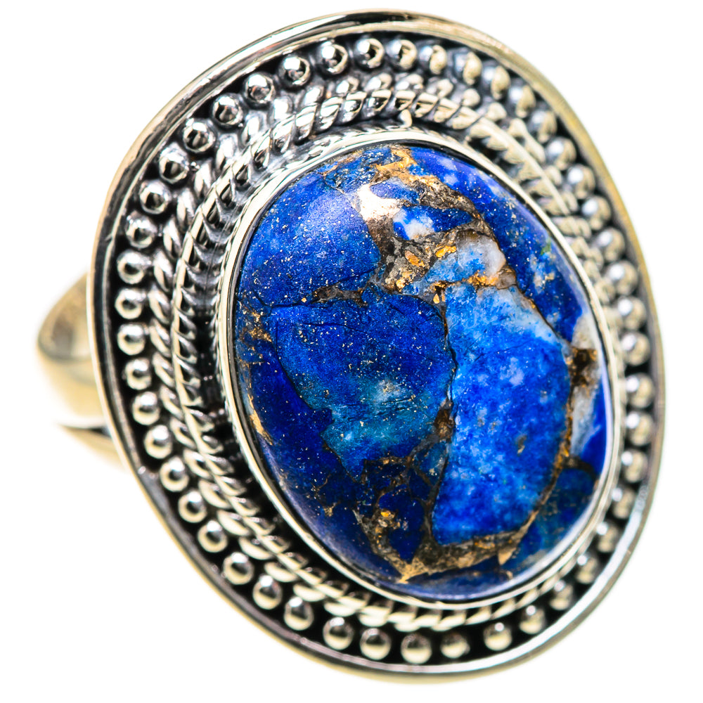 Copper Lapis Lazuli Rings handcrafted by Anasilvercos - RING133409 - Photo 2