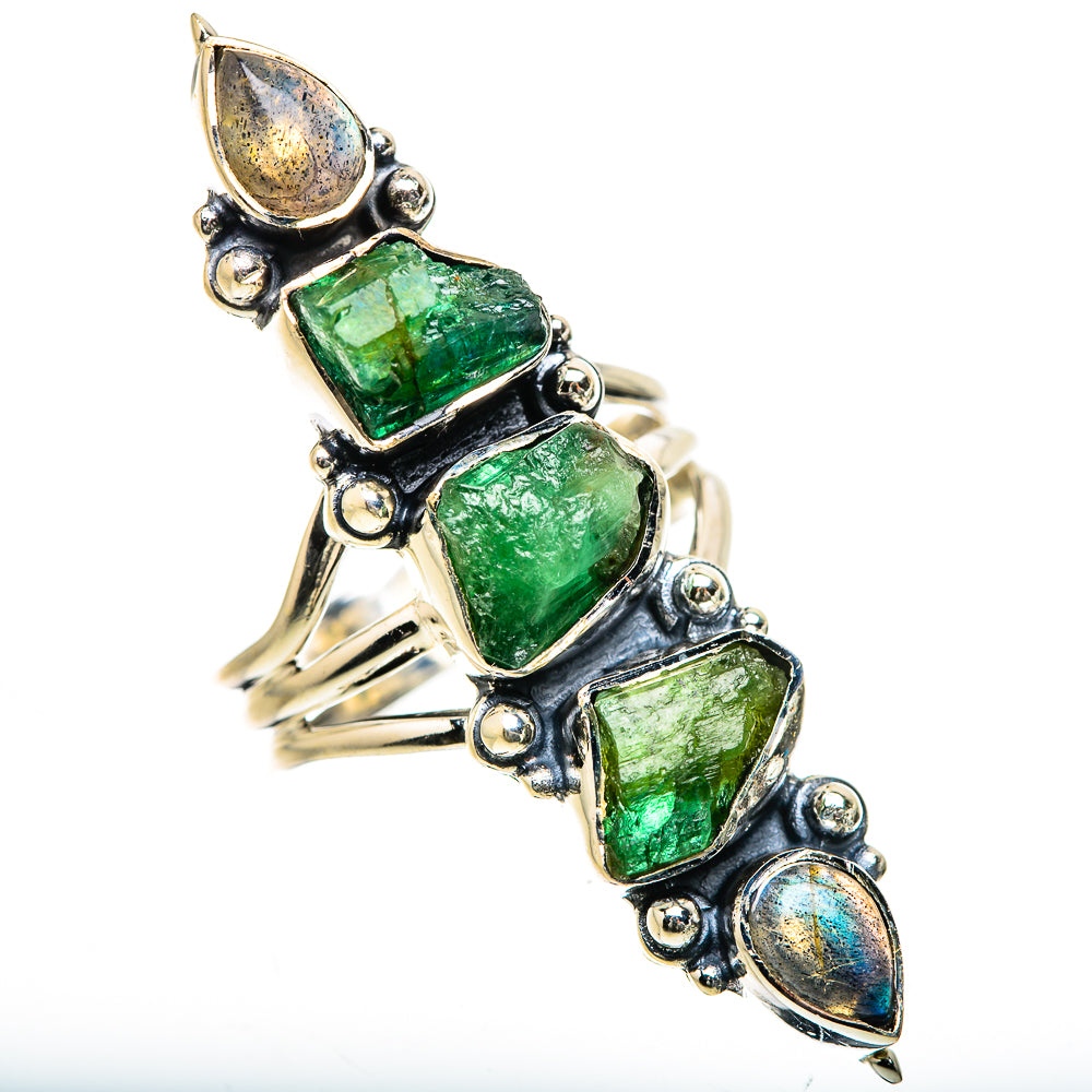 Green Tourmaline Rings handcrafted by Anasilvercos - RING133477 - Photo 2